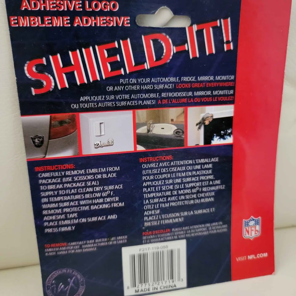 New England Patriots NFL SHIELD-IT! Chrome plastic Emblem - NEW - photo 4