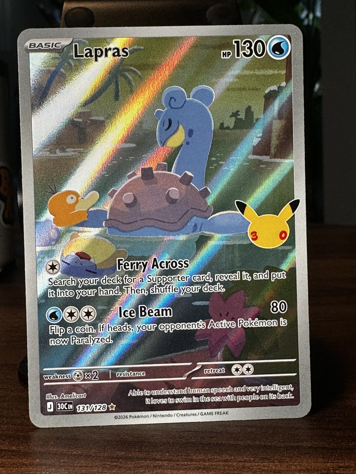 Lapras 131/128 Illustration Rare - Pokemon 30th