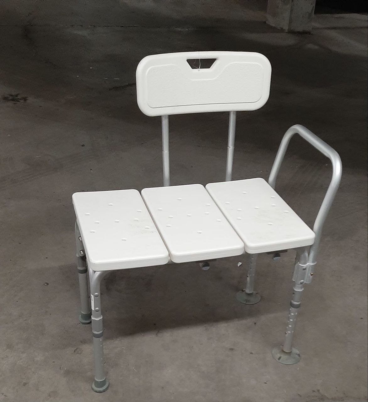 Bath Transfer Bench with Backrest – Height Adjustable - photo 2