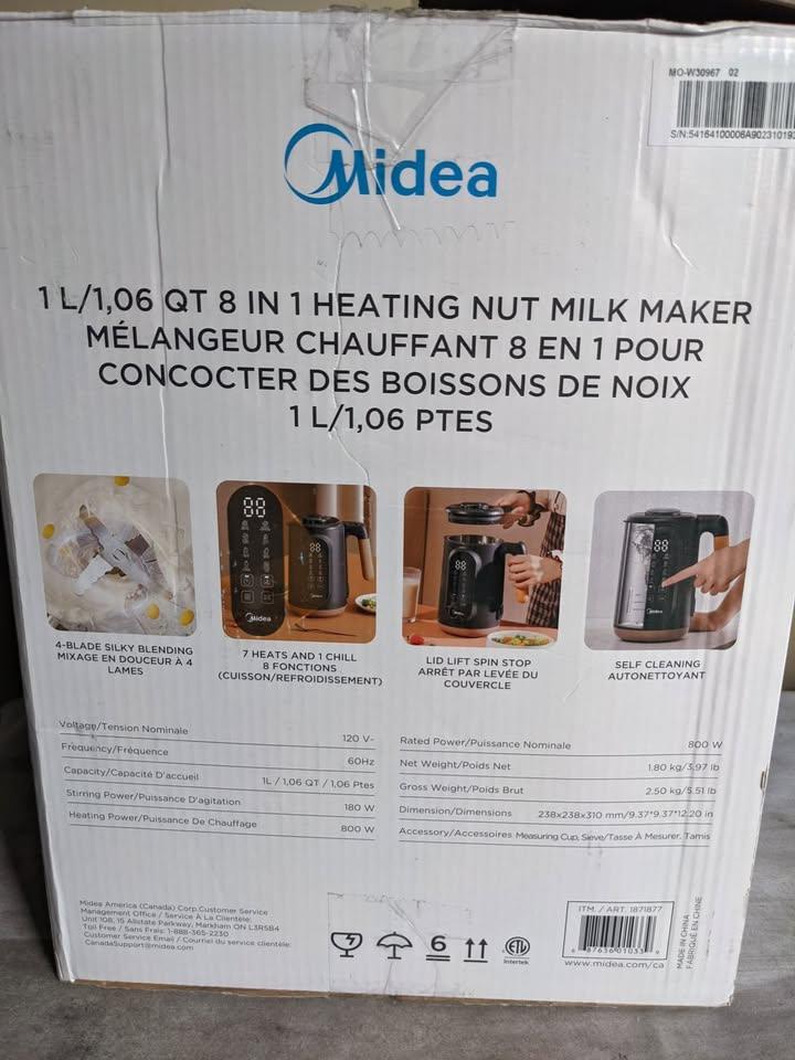Nut Milk Maker by Midea, 1L Double Wall - photo 5