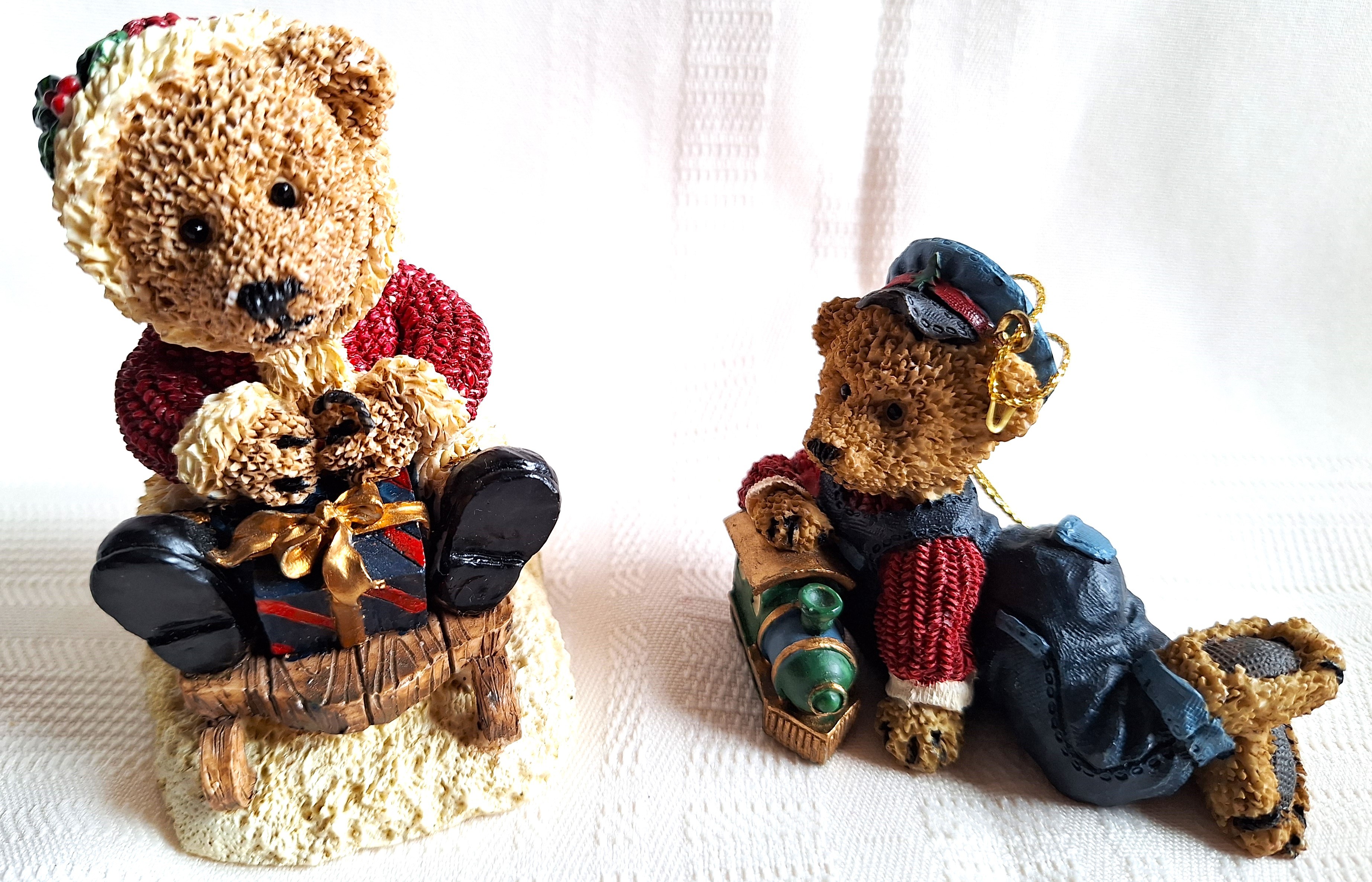 Lot of 8 Vintage 1970's CUTE Christmas BEARS from Sears - photo 5