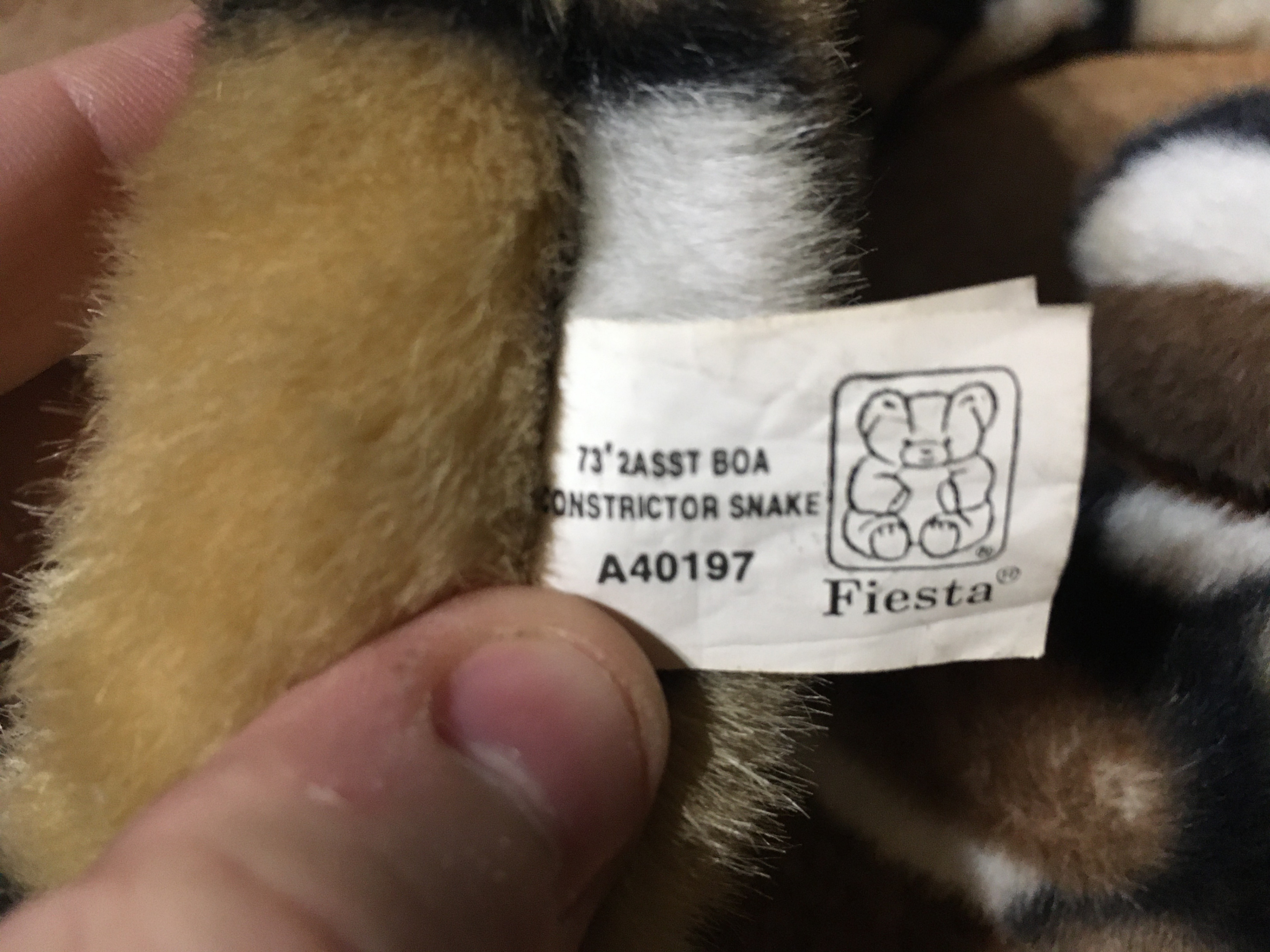 VINTAGE FIESTA PLUSH 73' 2ASST BOA CONSTRICTOR SNAKE A40197 - photo 4