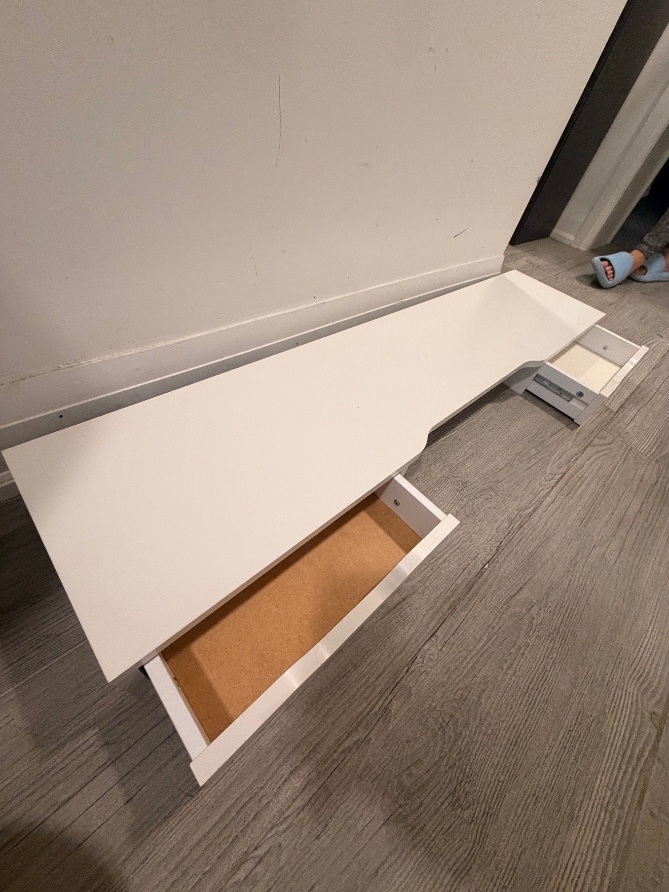 IKEA ALEX Desk Top with Drawers, White - Top Section Only