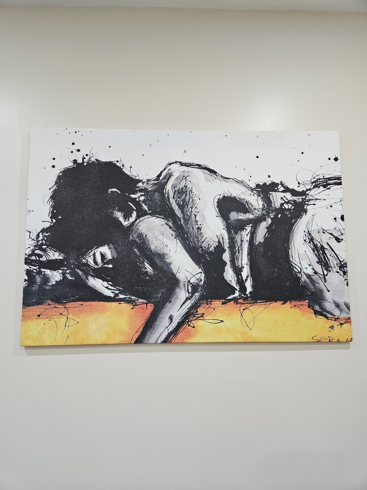 Modern Abstract Figurative Canvas Print – 31" x 21"