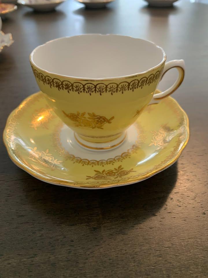 Colclough Bone China Yellow Tea Cup and Saucer