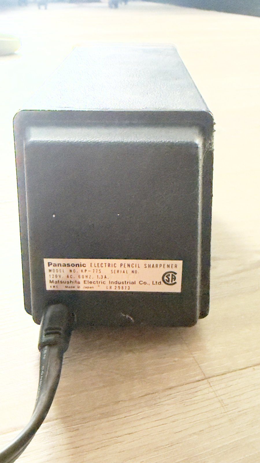 Panasonic KP-77S Electric Pencil Sharpener – Auto-Stop, Japan - photo 4