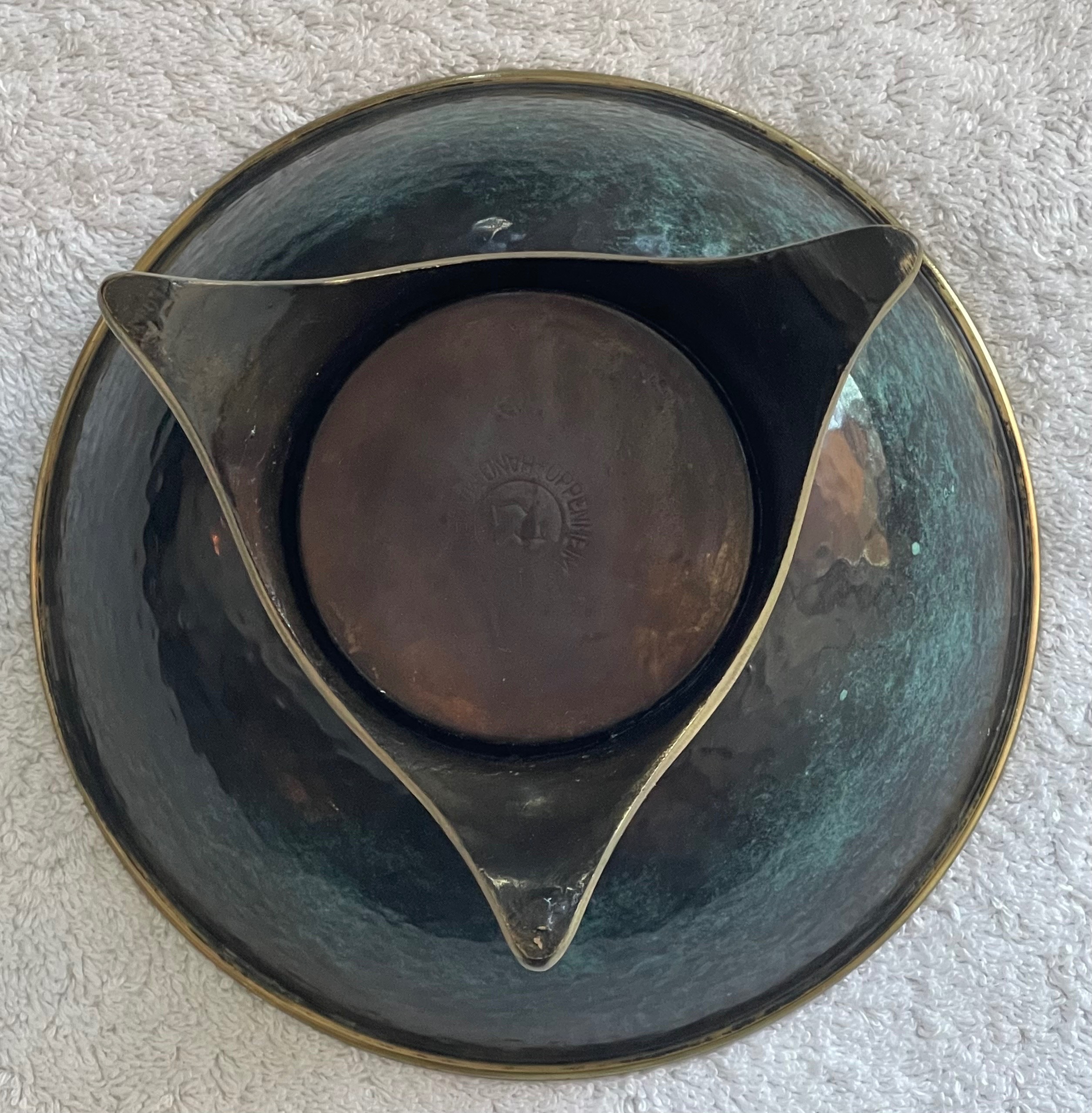 Vintage Oppenheim Israel Hand Hammered Brass Bowl - photo 5