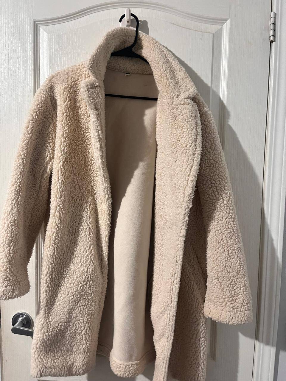Women's Teddy Fleece Coat - Cream Beige - photo 2