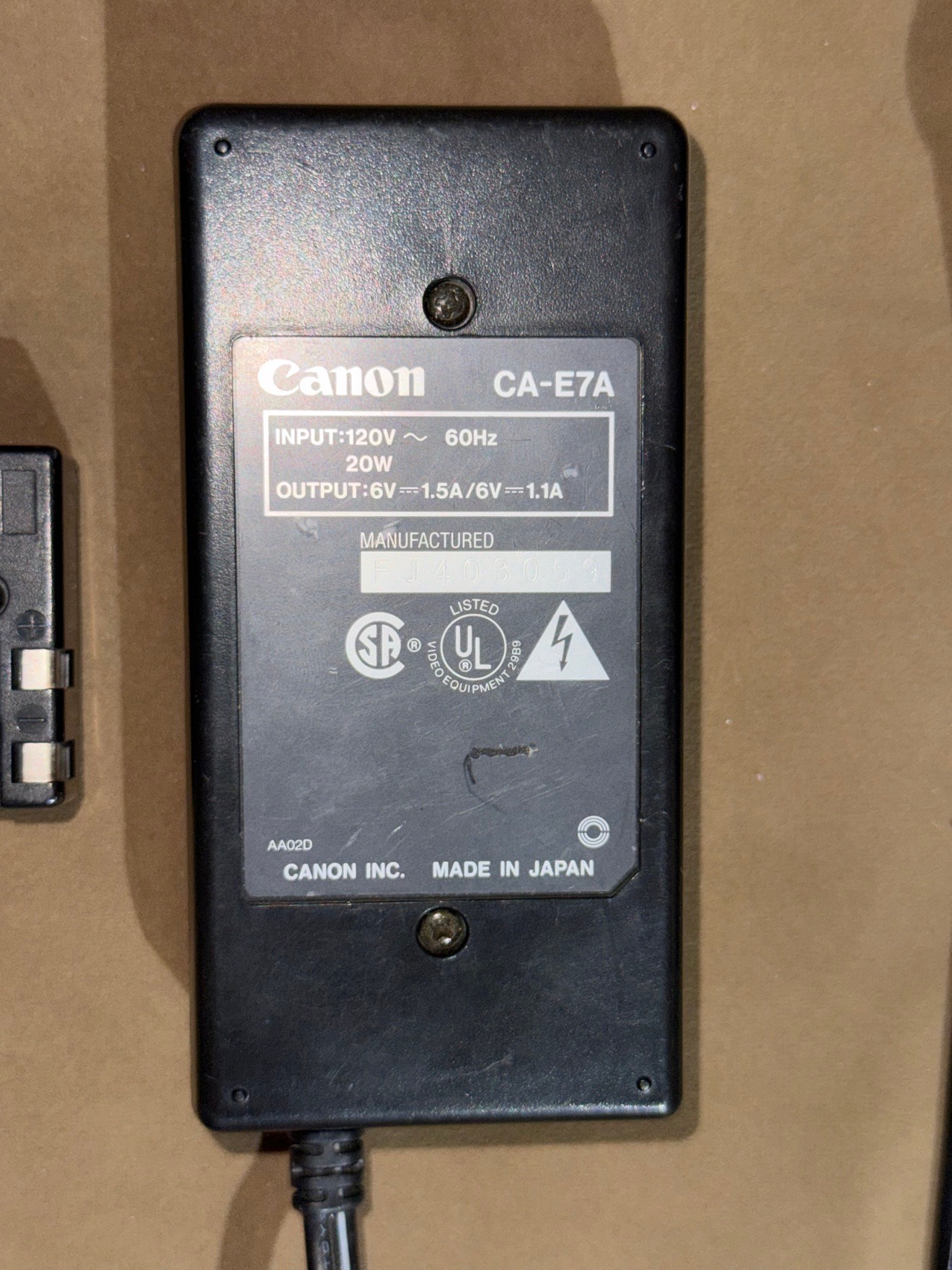 Canon CA-E7A Power Adapter + CR-E7K Coupler - photo 3