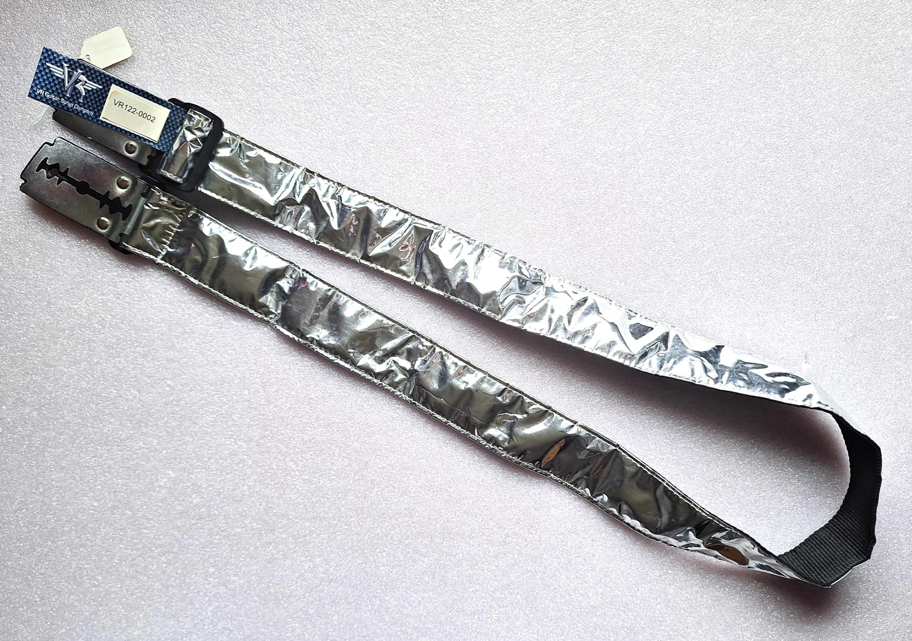 VR Guitar Strap Company Silver Razor Blade Strap