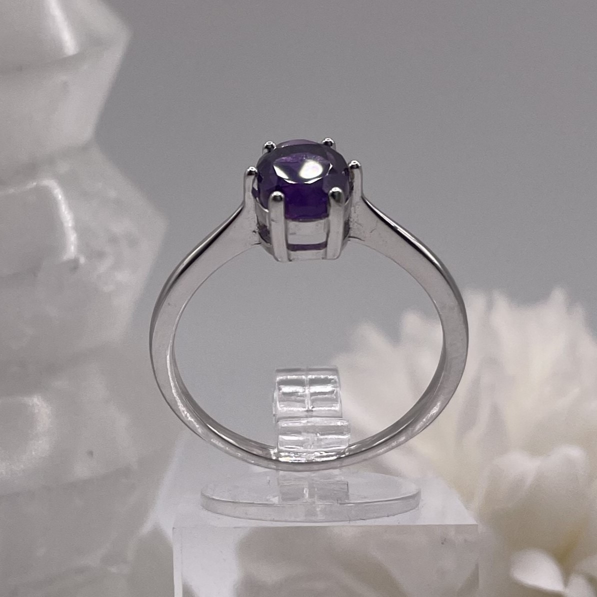 Amethyst Sterling Silver Ring (Size 8) - photo 3