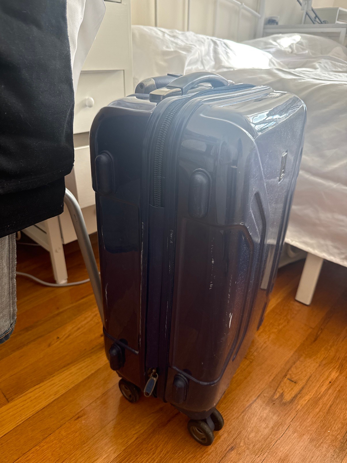 Navy Blue Small Carry-On Suitcase with Spinner Wheels - photo 2