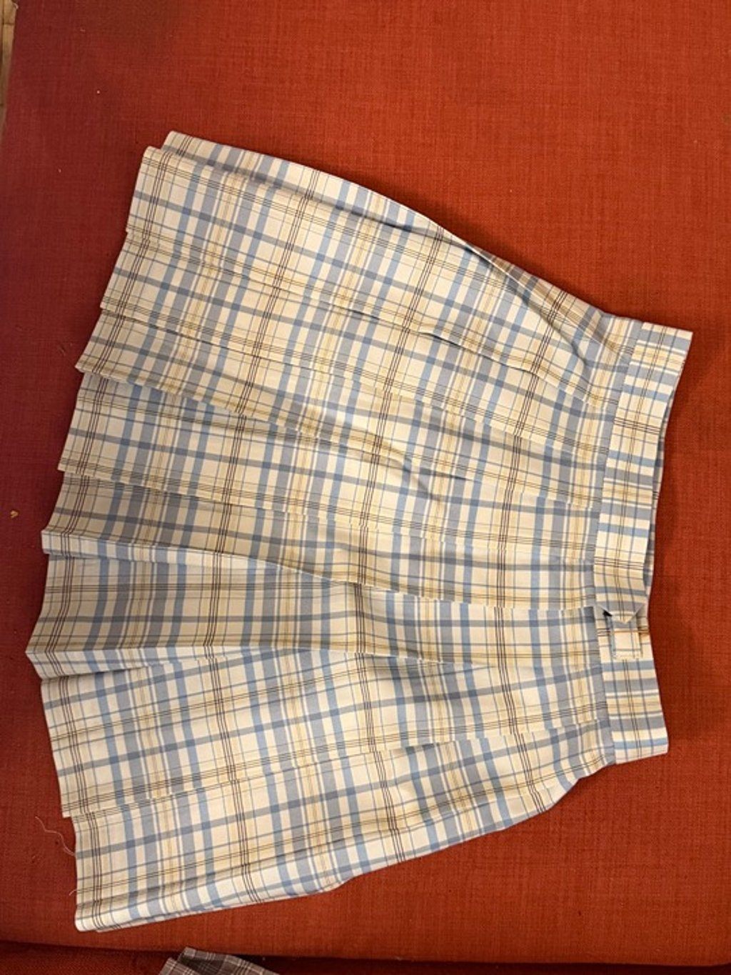 Japanese School JK Plaid Pleated Mini Skirt-light blue-One Size