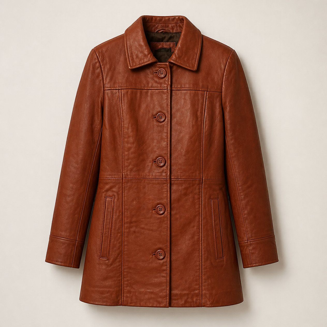 JKT-058 — Women's Kandis leather coat — brand new, size L - photo 2