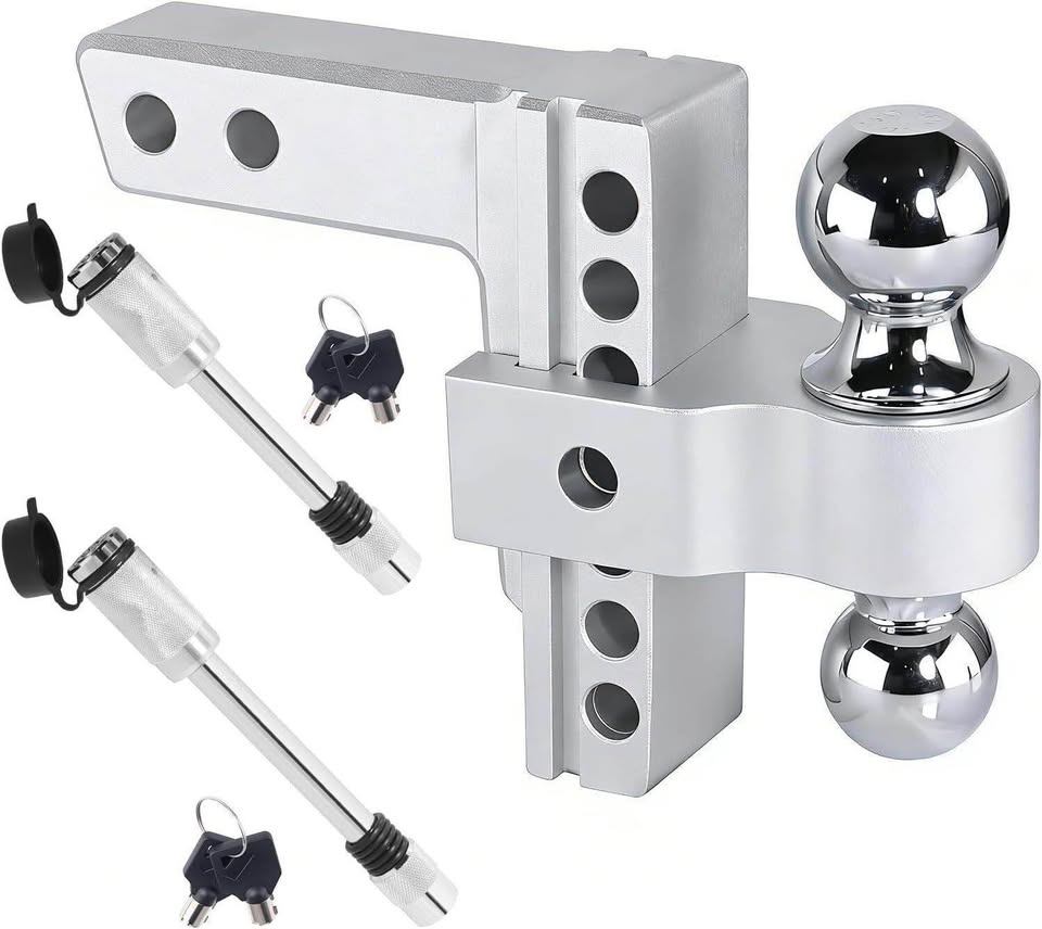 Aluminum Trailer Hitch 2" Receiver 6" Drop