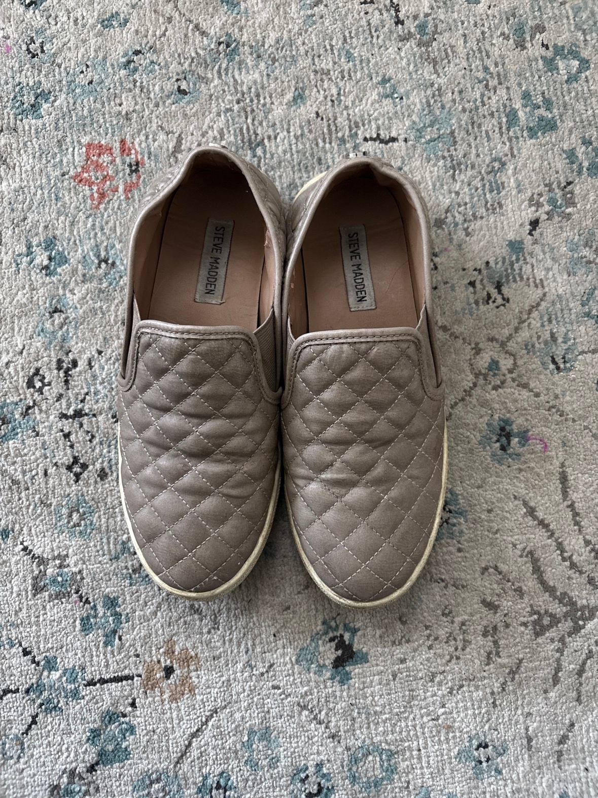 Steve Madden Women's Quilted Slip-On Sneakers – Taupe