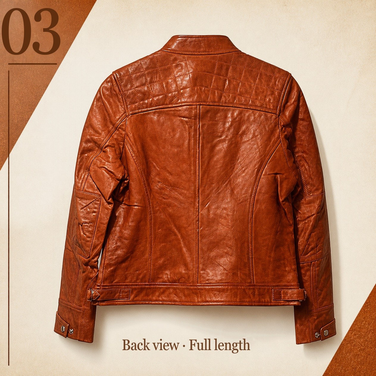 JKT-054 — Women's leather moto jacket — brand new, size M - photo 2