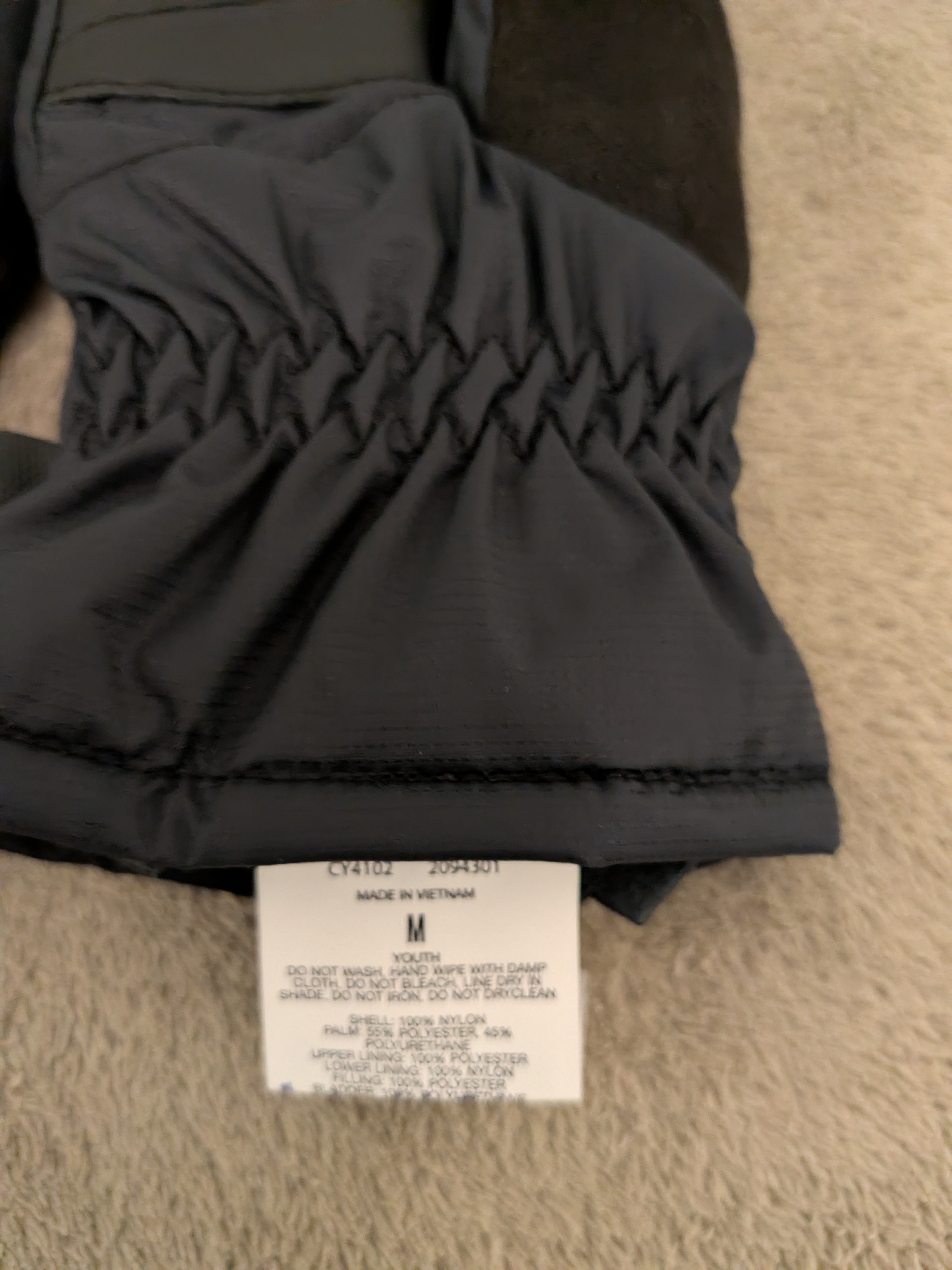 Columbia Youth Winter Gloves, Size M, Black - photo 2