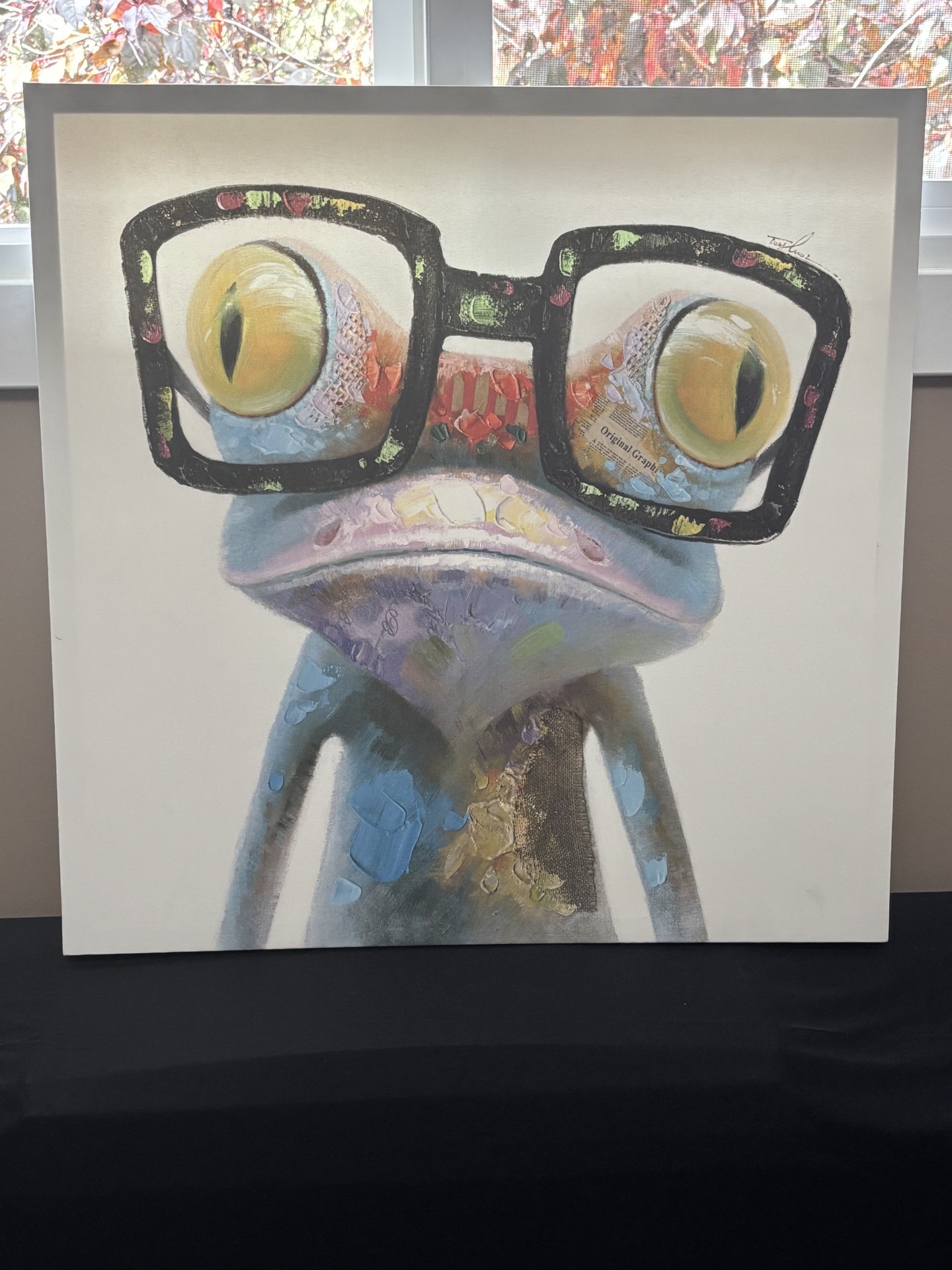 Hipster Froggy Canvas Wall Art
