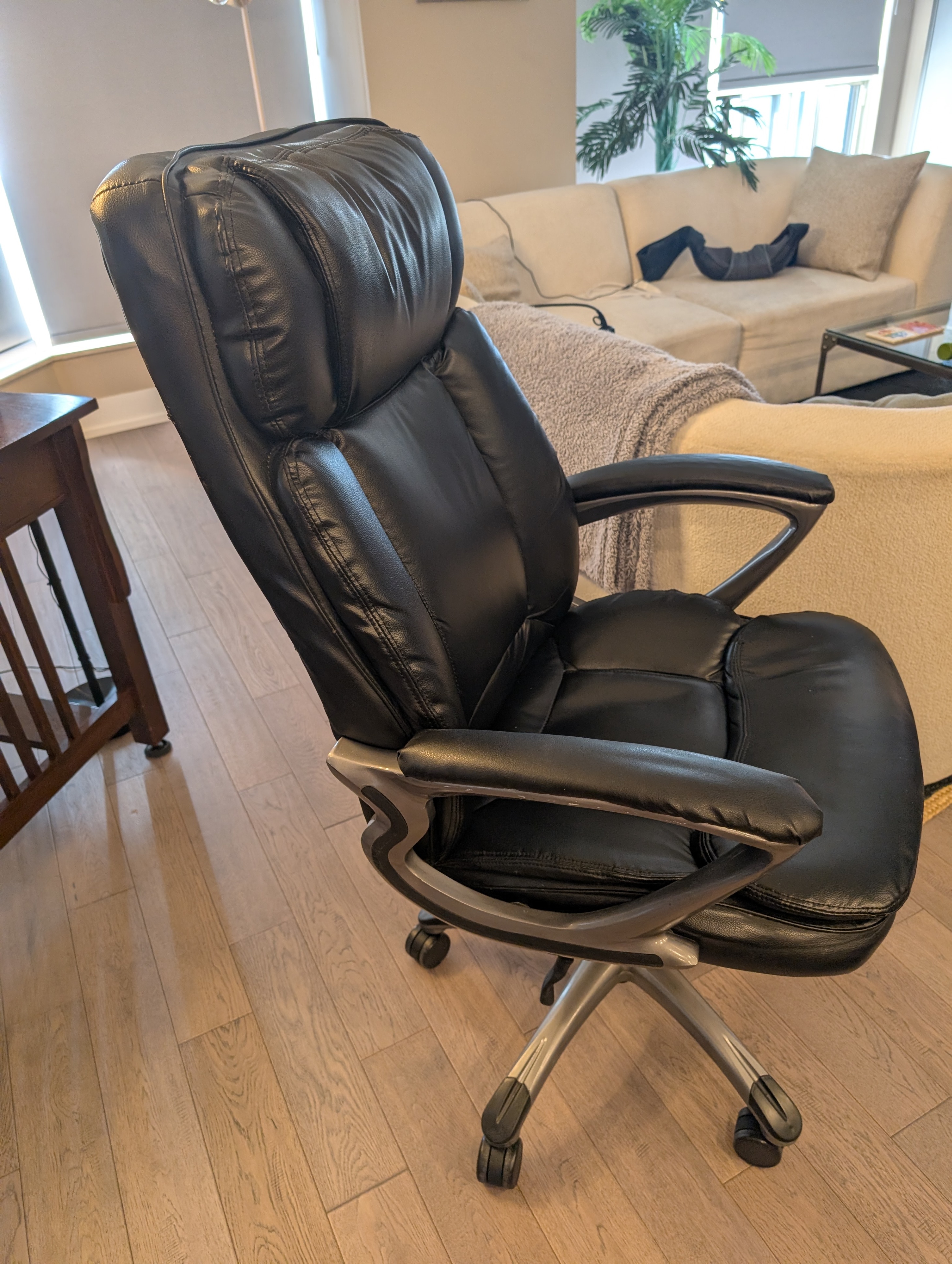 Black Leather Office Chair - Large - photo 3