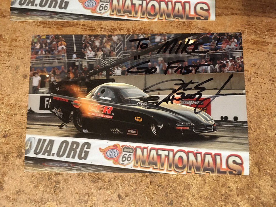 2X NHRA JUSTIN SCHRIEFER PROMOTIONAL CARD HANDOUT SIGNED AUTO - photo 4