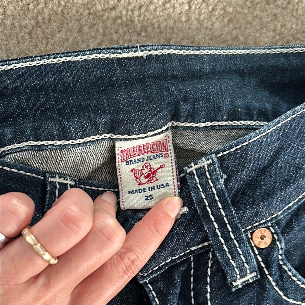 New True Religion Navy Skinny Jeans - photo 2