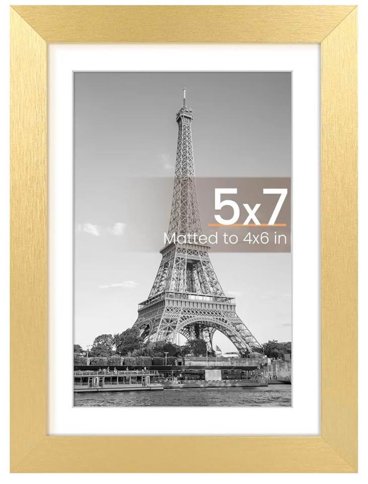 10-Pack Gold Gallery Wall Photo Frames – Fits 5x7 or 4x6 with - photo 3