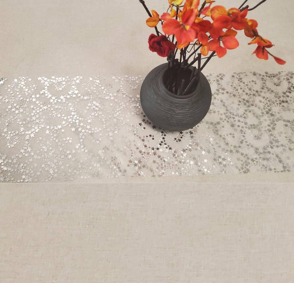 4-Pack Glitter Star Table Runners (2 Gold & 2 Silver) - photo 3