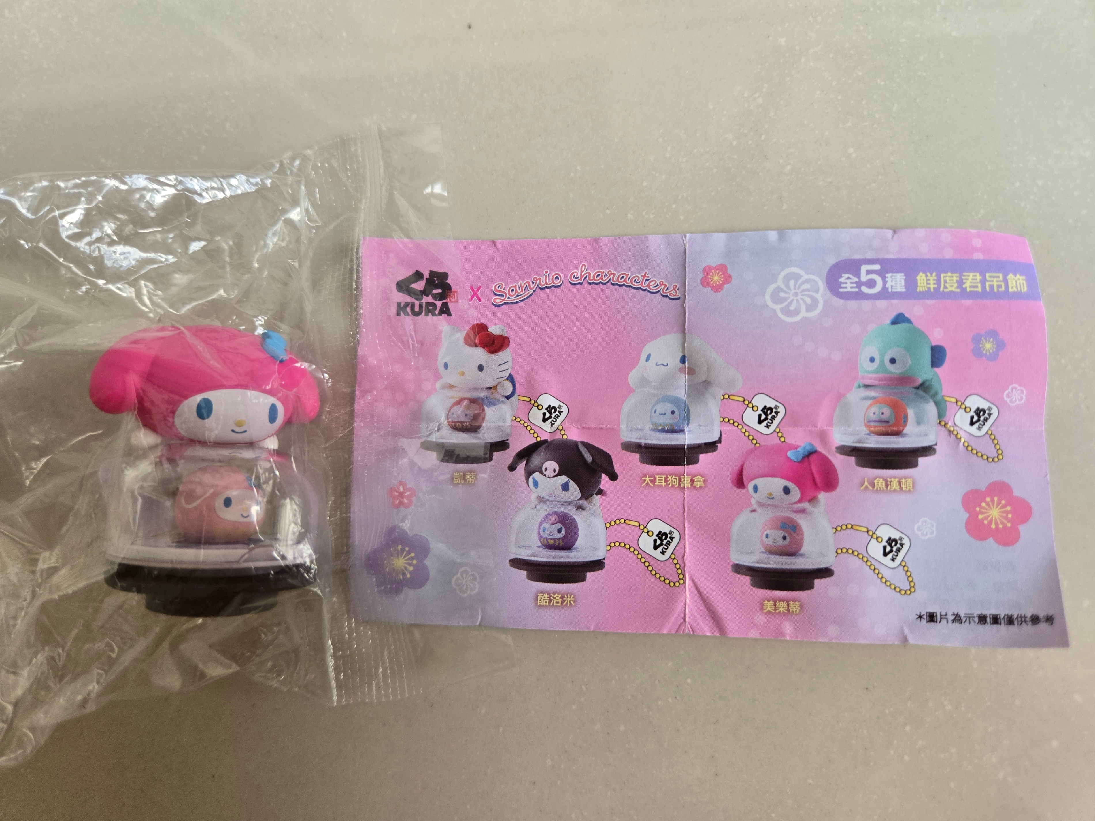 My Melody Sushi Plate Keychain Sanrio Kura Sushi Japan - photo 3