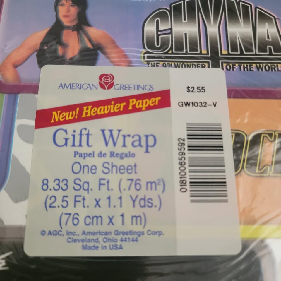 Vintage WWF Attitude Era Gift Wrap Sealed — Rock Chyna Road Dogg - photo 2