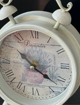 Vintage Style Lavender Table Clock - photo 2