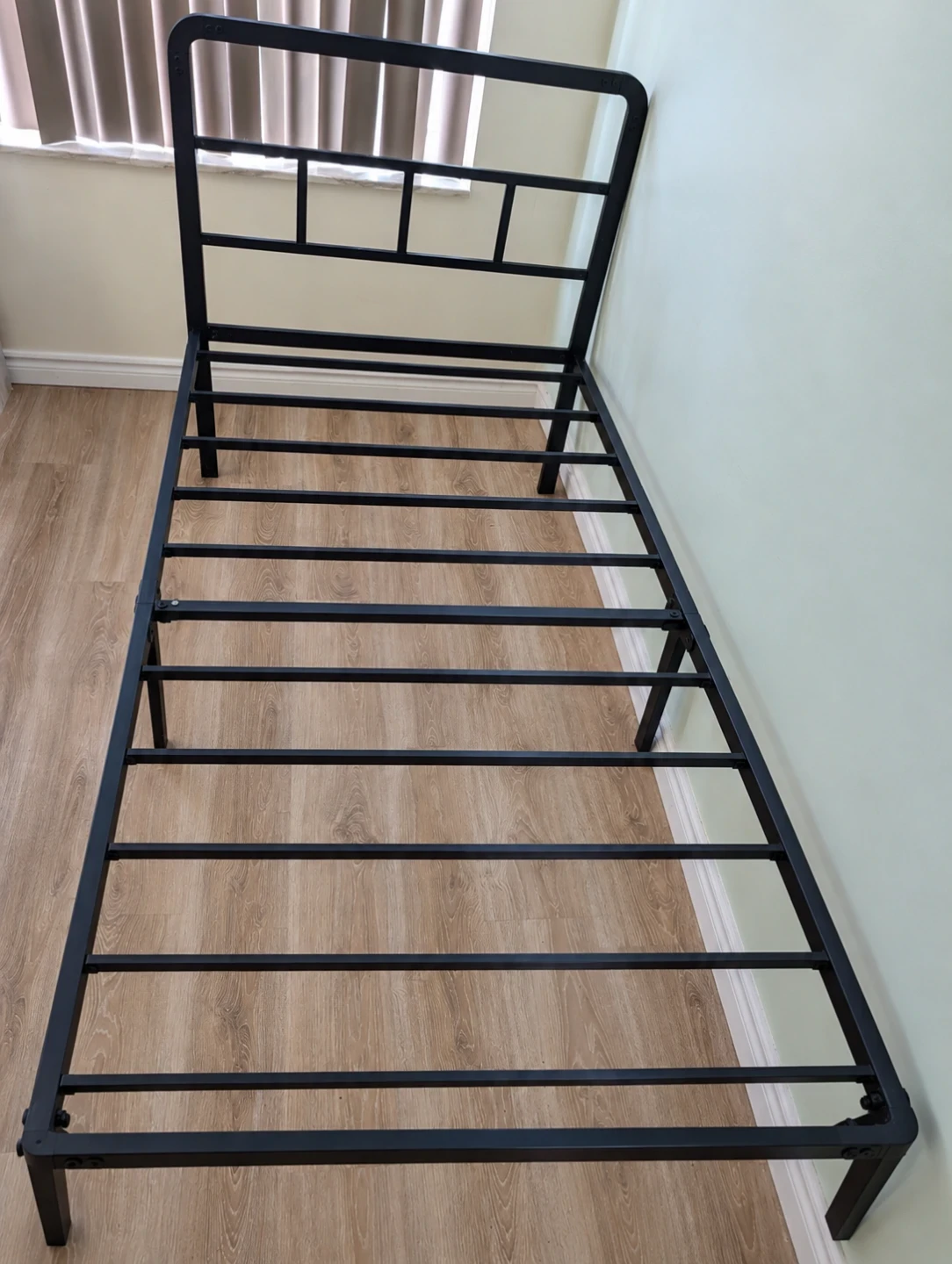 Twin size black metal bed frame
