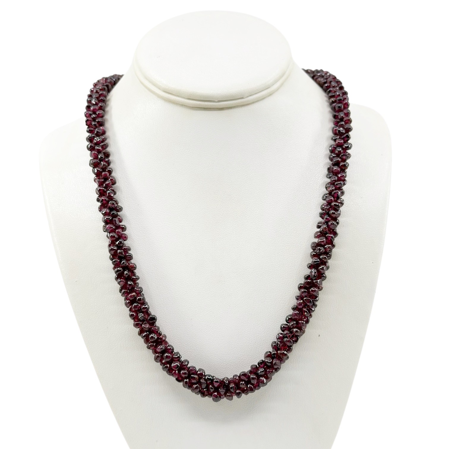 vintage Garnet bead rope necklace - GM1097 - photo 2