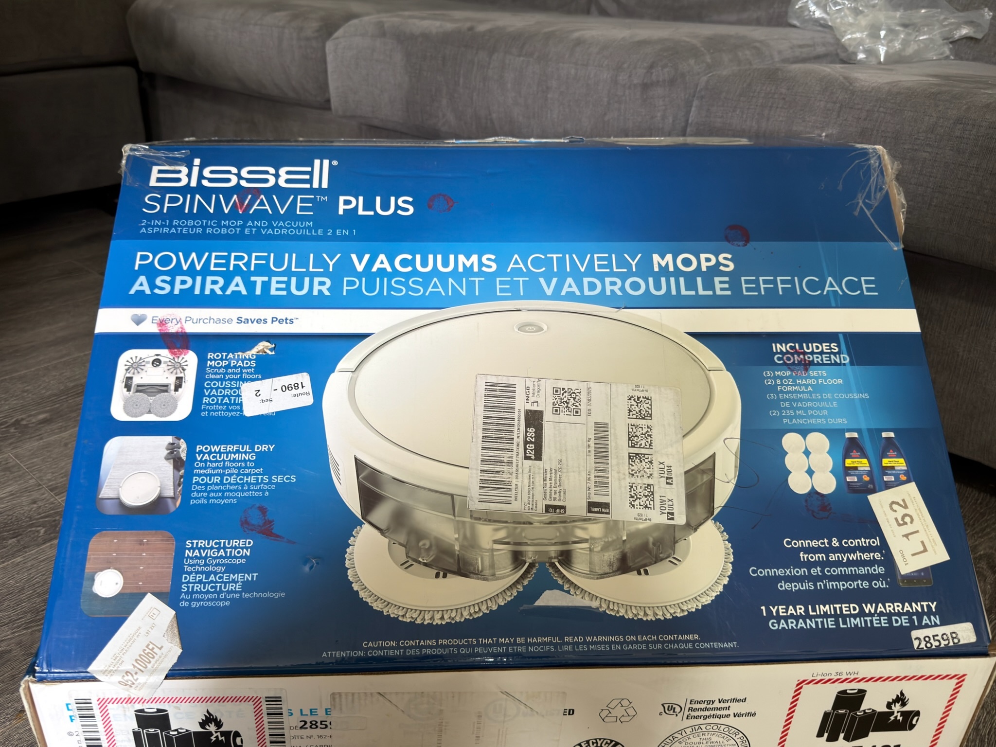 Bissell Spinwave 2-in-1 Robot Vacuum & Mop - photo 2