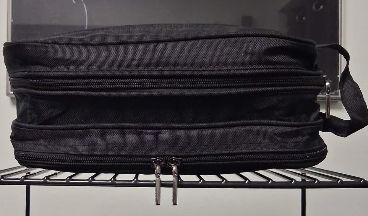 New Roots Black Canvas Double Compartment Travel Toiletry Bag - photo 5