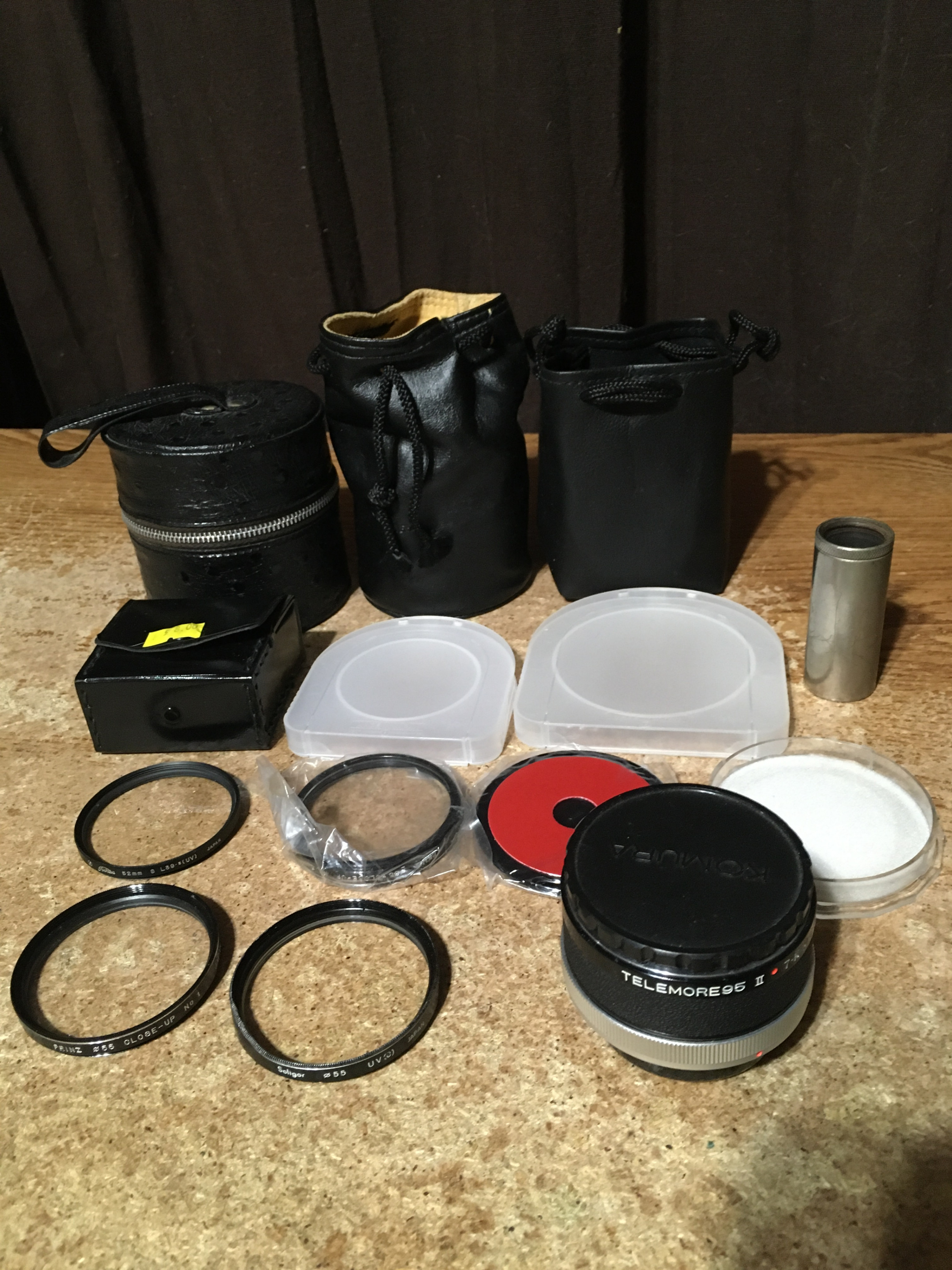 KOMURA TELEMORE 95 II 7KMC A-1 & OTHER LENS PRINZ 55 SOLIGAR 55