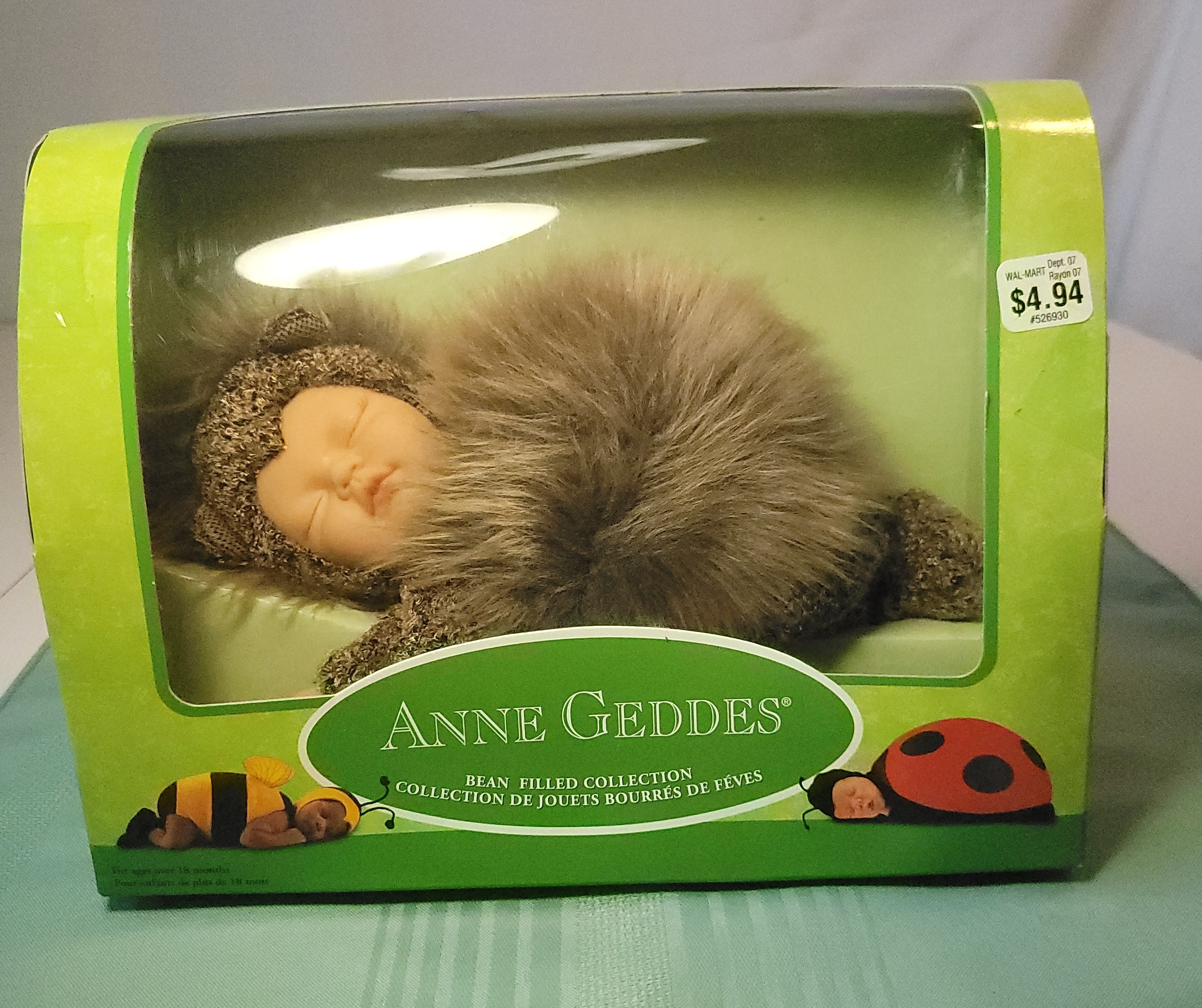 2006 Anne Geddes Bean Filled Baby Hedgehog Doll Plush New In Box - photo 2