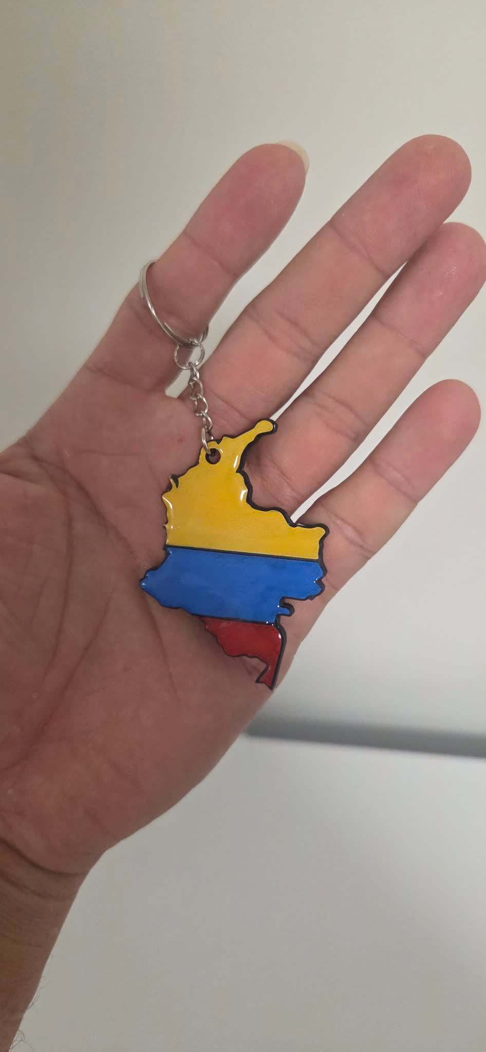 Llavero Mapa de Colombia - Impreso en 3D