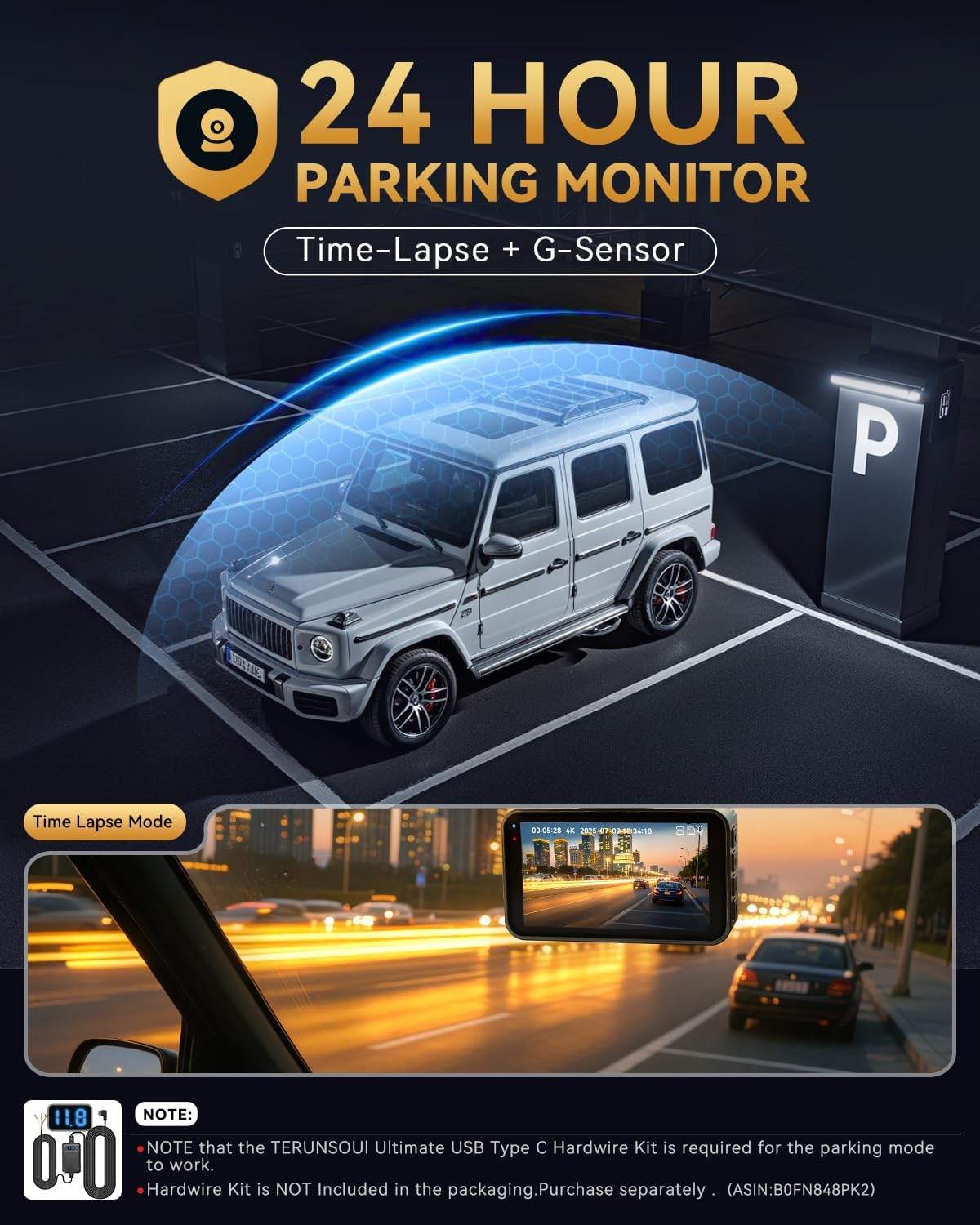 TERUNSOUl 4K Dash Cam Front and Rear Cam - photo 5