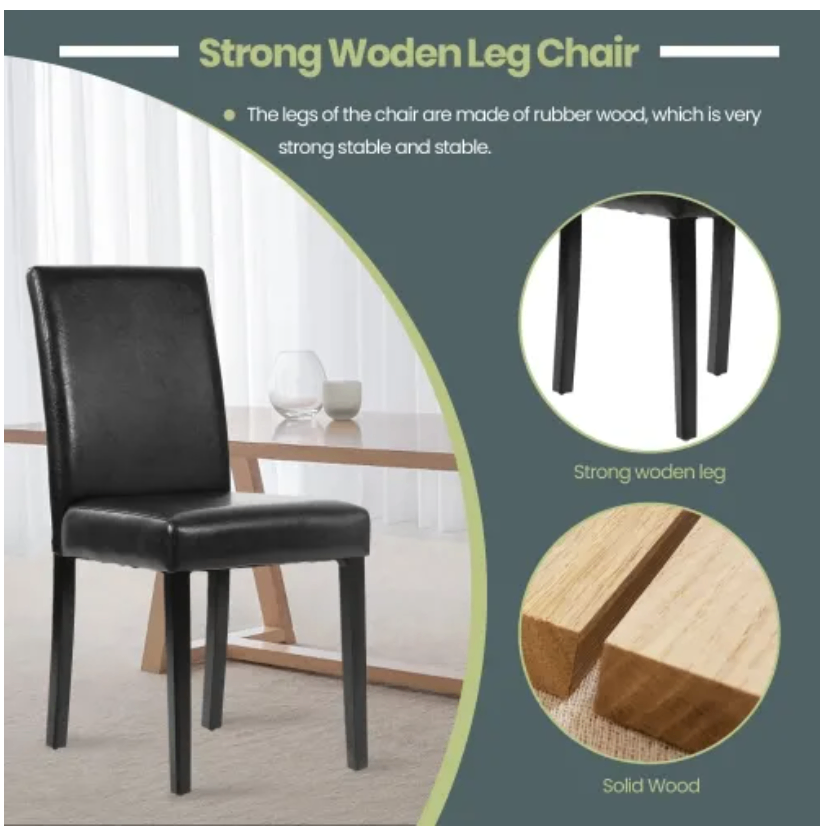 PU Leather Dining Chairs $180 Set of 4 🪑 Brand New - photo 4