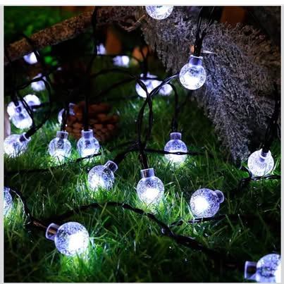 Solar LED String Lights 100-Ball 12m - Christmas Outdoor Decor
