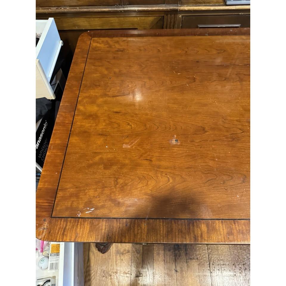 Baker Furniture English Regency 3 Drawer Writing Desk Paw Feet - photo 5