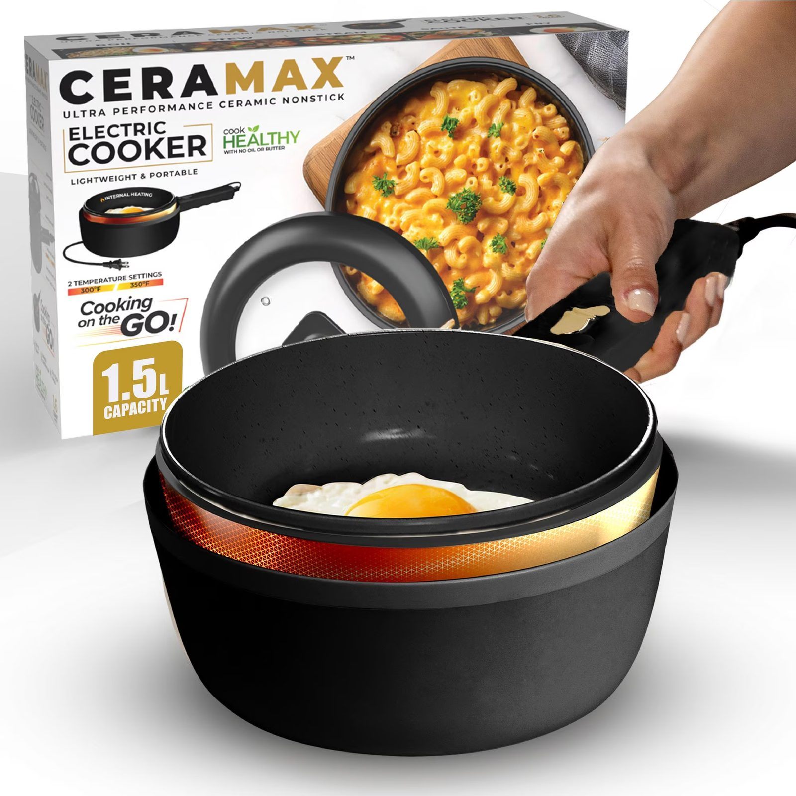 Ceramax Electric Cooker 2 temprature settings