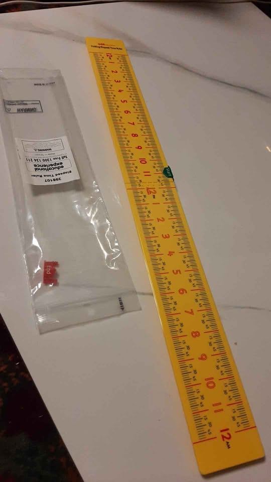 Foldable Elapsed Ruler in yellow, educational - photo 3