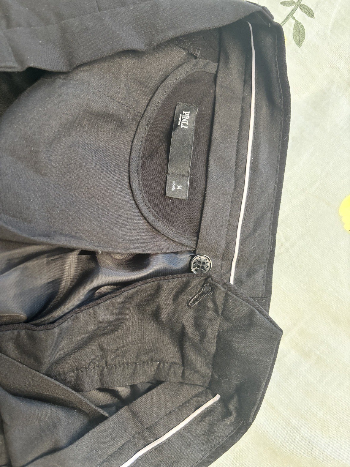 Men's black dress pants — PINLI, size 34 (like new) - photo 2