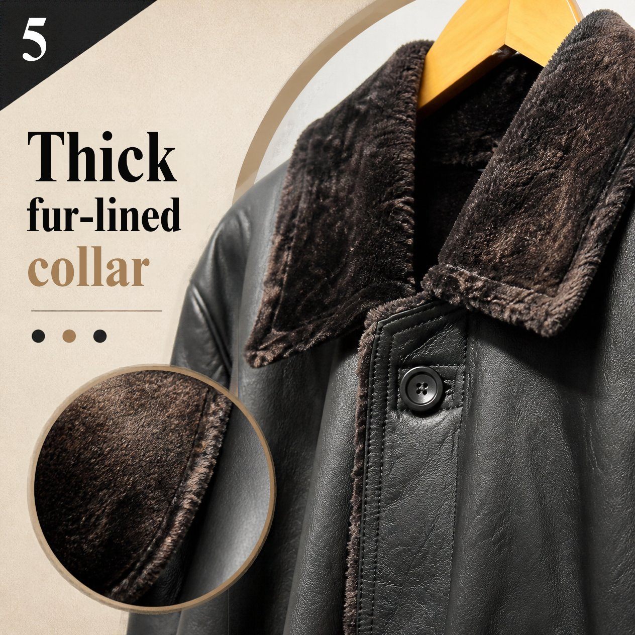JKT-021 — Men's fur-lined long winter coat — brand new, size L - photo 5