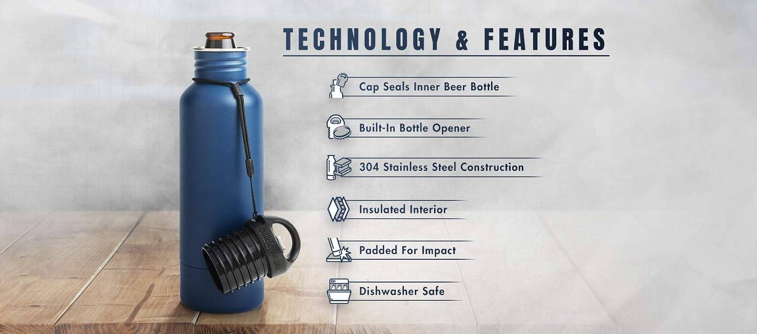 BottleKeeper Standard 2.0 Beer Bottle Insulator - Wood Grain - photo 4
