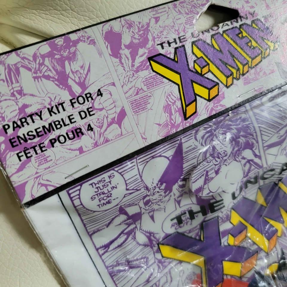 Vintagec1992 Marvwl X-men party favors for 4  hats blowouts bags - photo 3