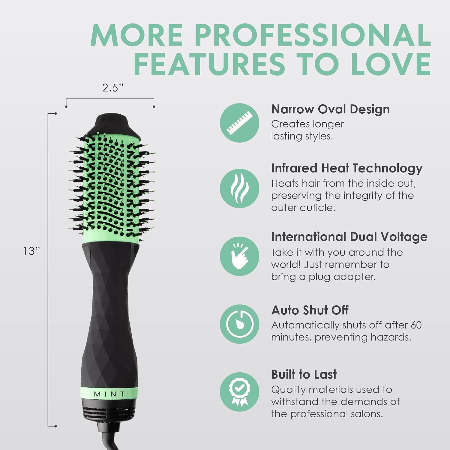MINT Professional 5-in-1 Ionic Hair Dryer Brush