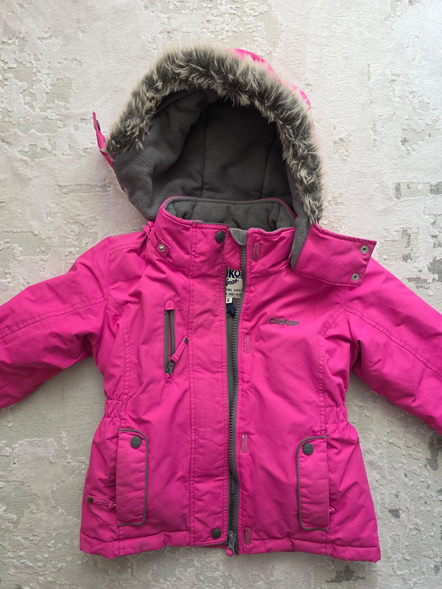 Girls OshKosh Winter Coat — Pink, Size 6